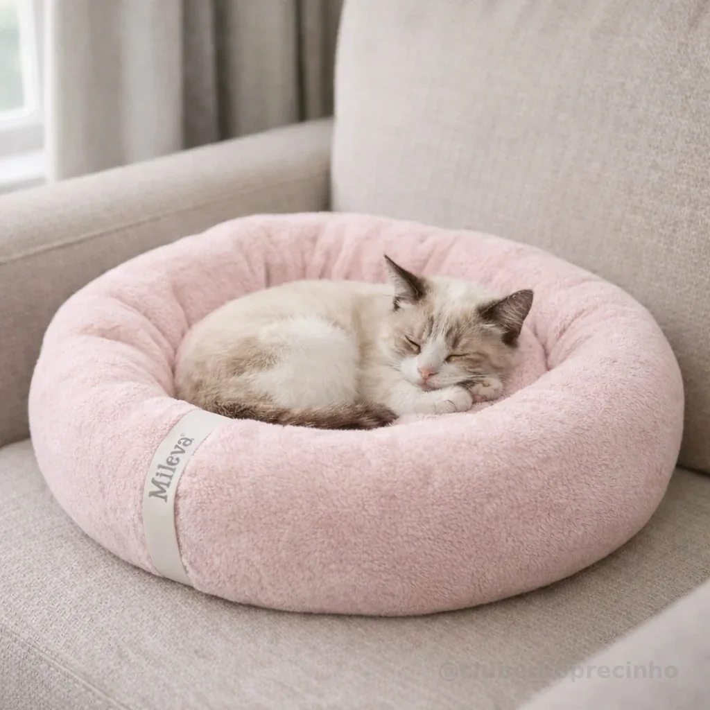 Cama Nuvem Ninho Pet Gato Cachorro 50cm Luxo Ultra Macia Lavável Fundo Impermeável Quentinha Premium