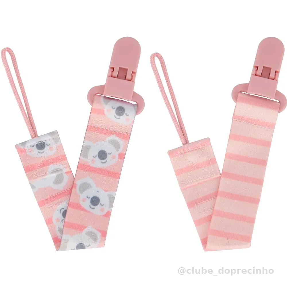 Buba, Kit 2 Prendedores De Chupeta Coala Rosa