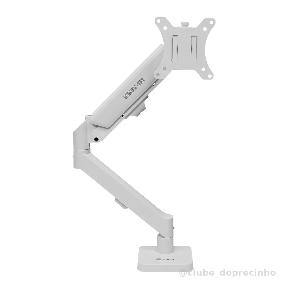 Suporte Articulado Para Monitor 13 a 32 Pistão a Gás Ajustável Zinnia Nimbo 110 Branco
