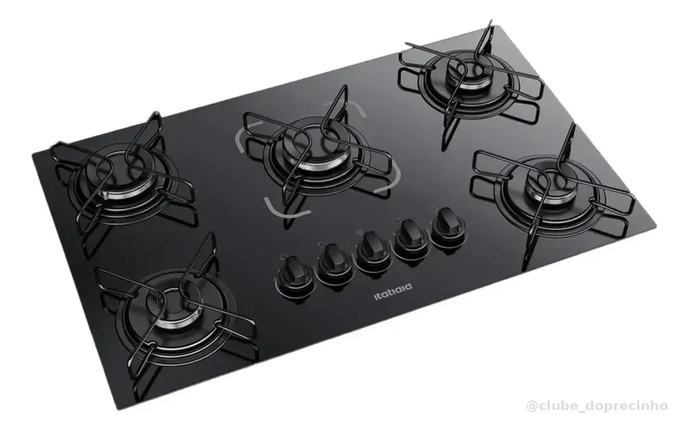 Cooktop Fogão Itatiaia Essencial 5 Bocas Bivolt Preto Preto 127/220v