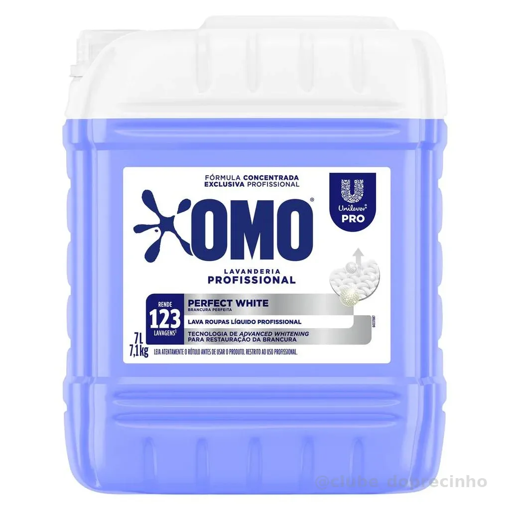 Sabão Líquido Omo Profissional Perfect White Pro 7 Litros