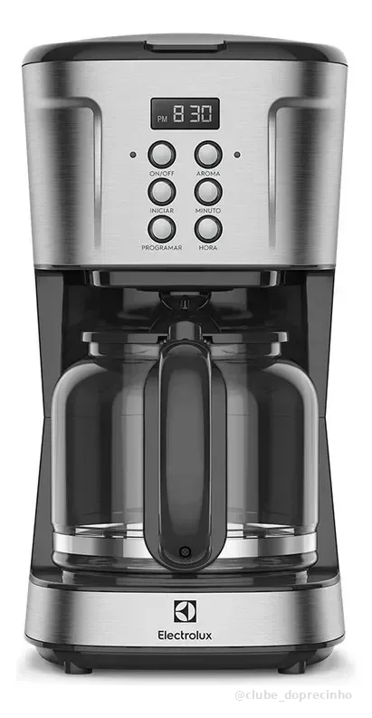 Cafeteira Elétrica Electrolux Digital 38 Xícaras Experience Programável com Timer Cor Inox ECM30