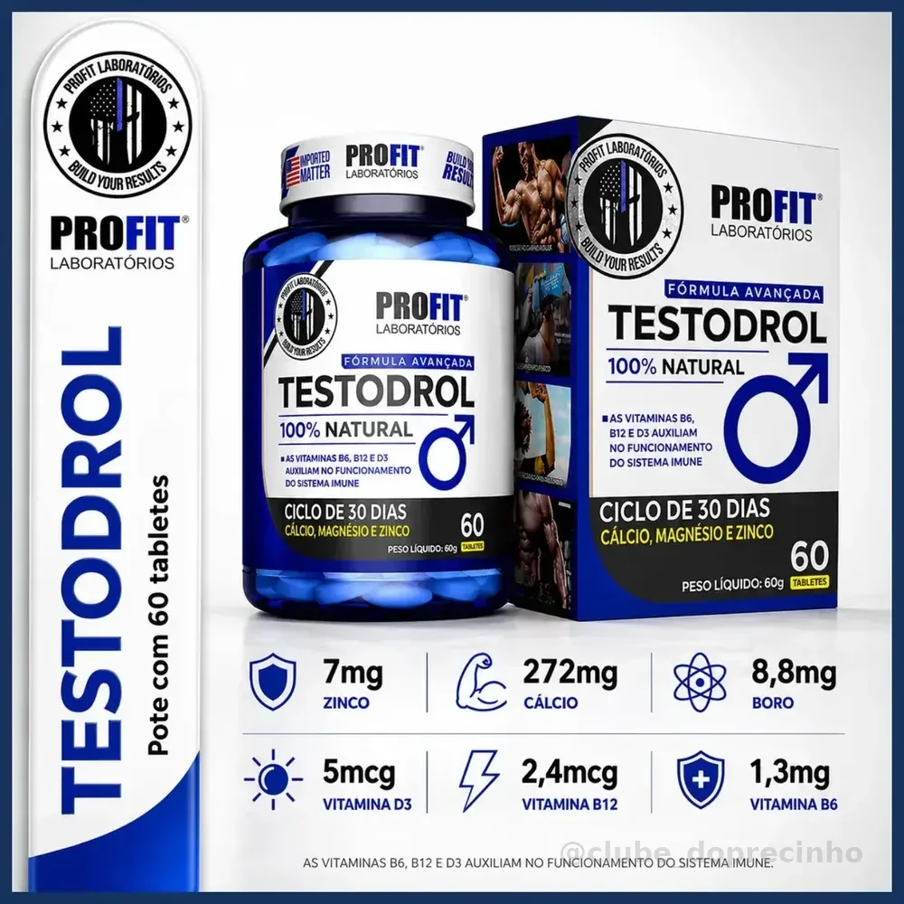 Pré Hormonal Profit em Tabletes para Ganho de Massa Muscular e Performance