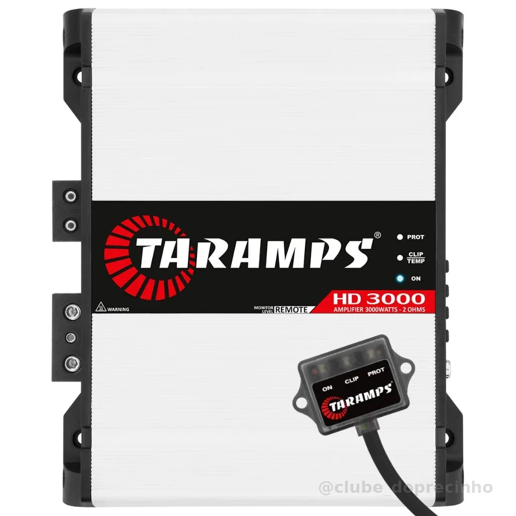 Módulo Amplificador Taramps HD3000 3000W 1 Canal 2 Ohms 4 Ohms