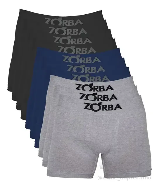 Kit 10 Cuecas Zorba Boxer Sem Costura Algodão 781