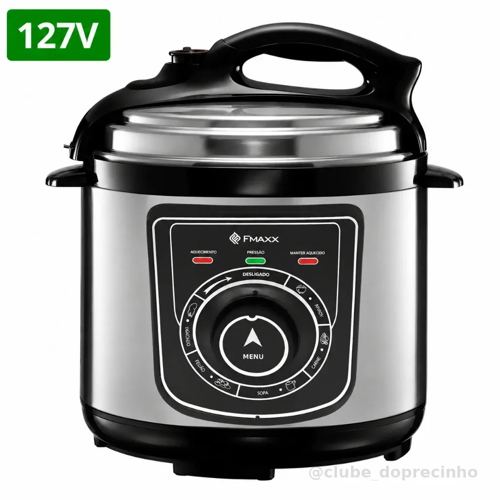 Panela De Pressão Elétrica Fmaxx Kitchen Chef 4 Litros 800w Prateado 127v 60hz
