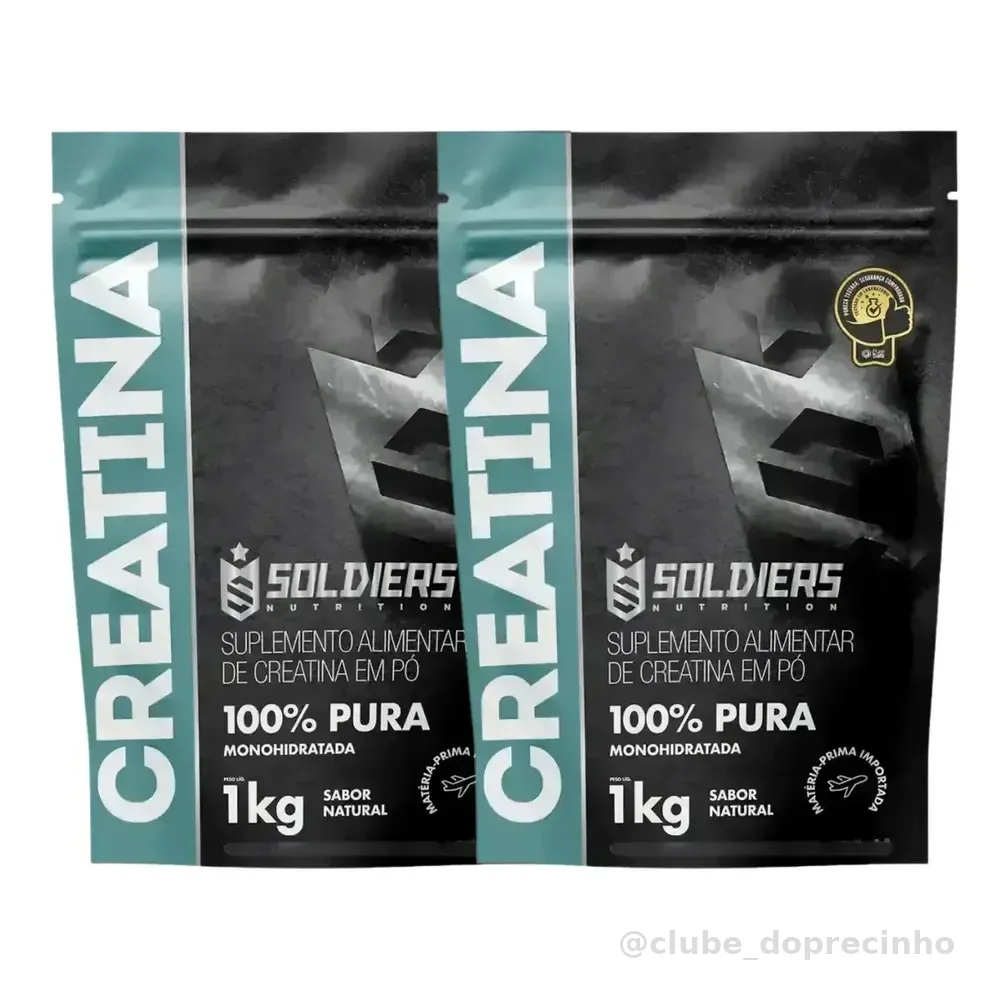 Creatina 2kg Suplemento Monohidratada em pó 100% Pura - Soldiers Nutrition