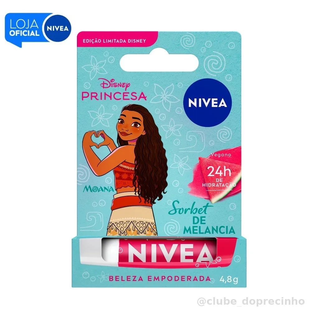 NIVEA Hidratante Labial Sorbet de Melancia Ed. Limitada Moana Disney® Princesa 4,8g