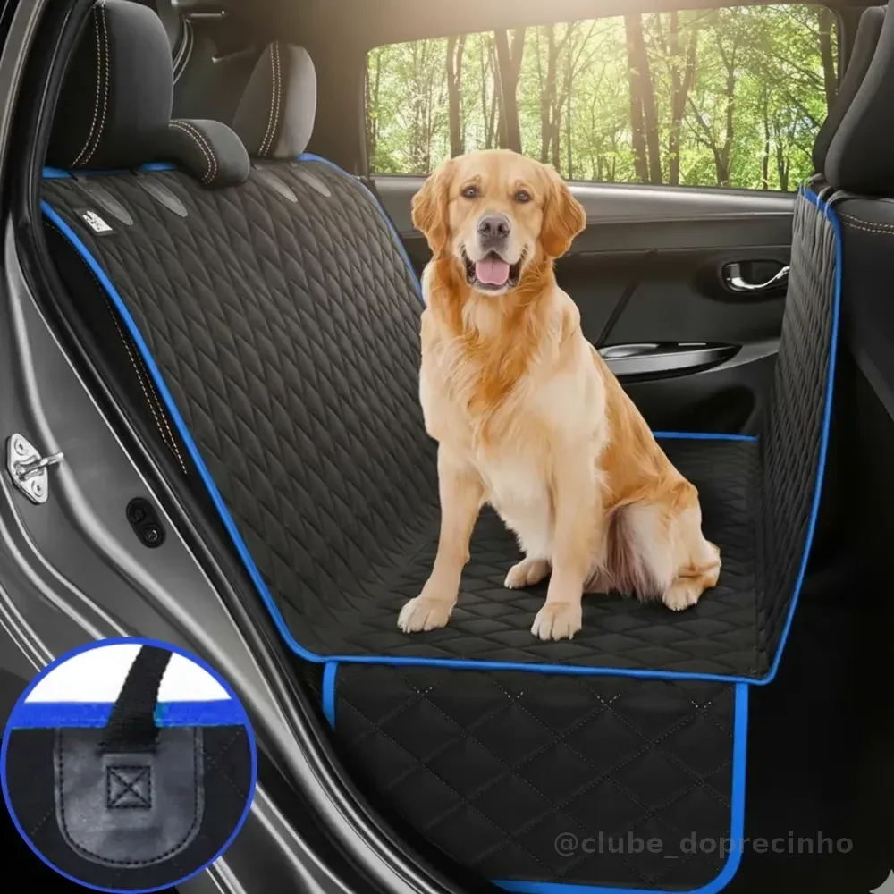 Capa Pet Protetora Impermeável Luxo Banco Traseiro De Carro