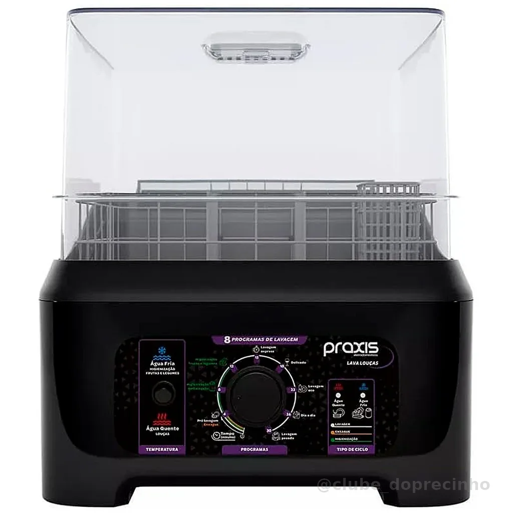 Lava Louças Praxis Portátil LLPP Semi-Automática 127V Preto