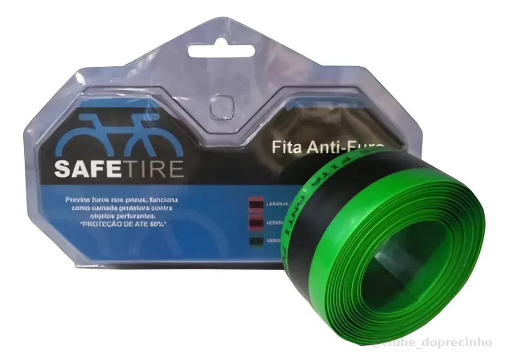 Fita Anti-furo Safetire 35mm Verde P/ Aro 26 27,5 29 O Par