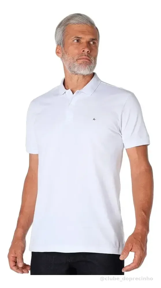 Polo Aramis Masculina Basic Piquet Branca Branca L/g