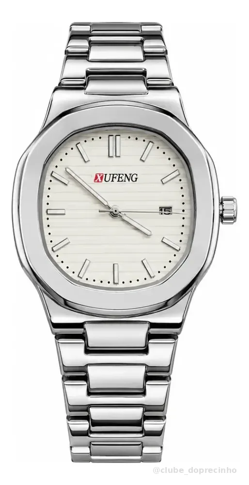 Relógio De Pulso Masculino Old Money Minimalista Premium Prata
