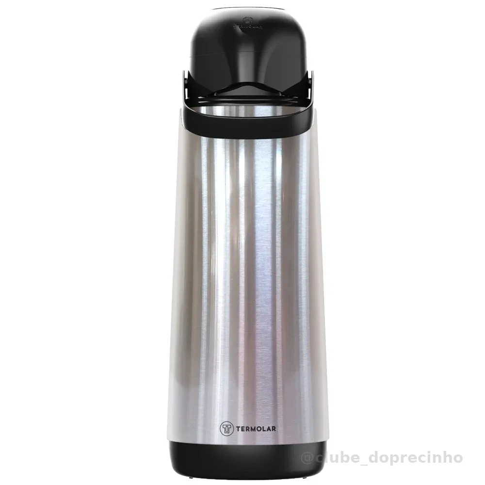 Garrafa Térmica Inox Cinza 1.8L Café Chá Quente Frio Termolar