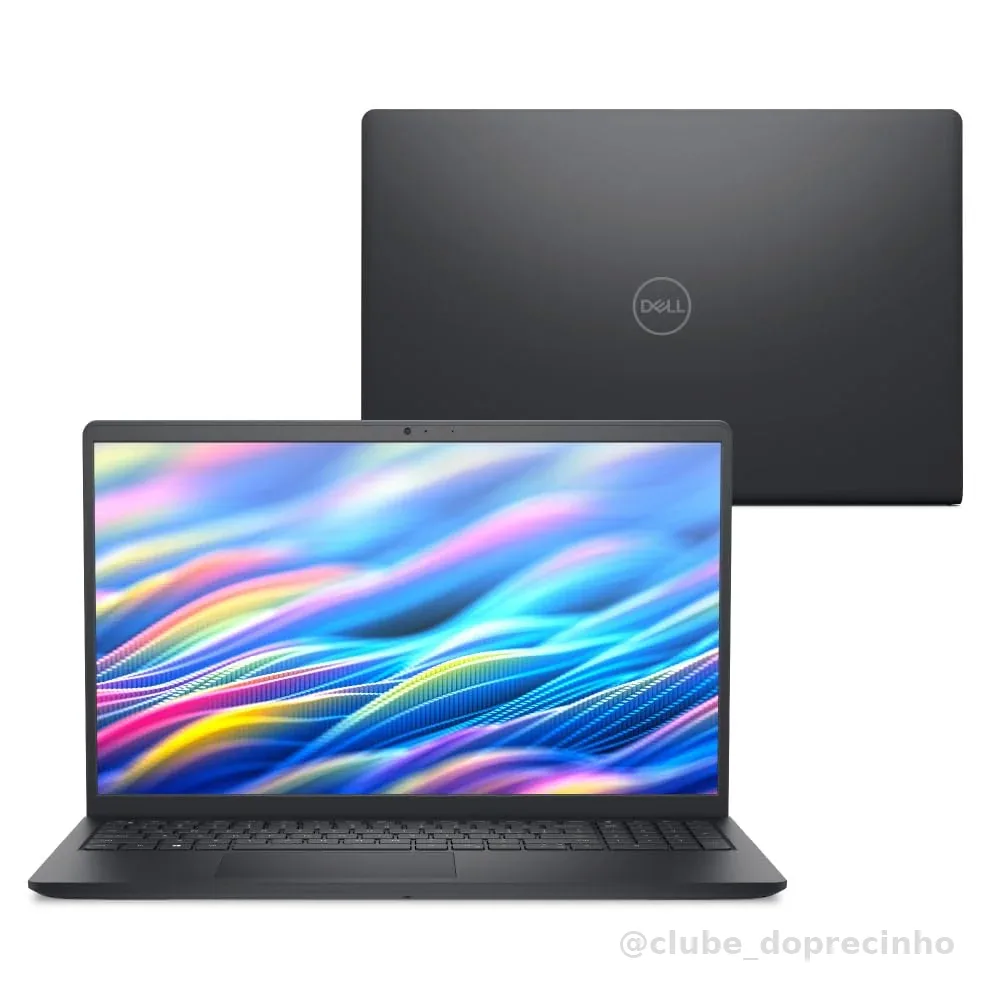 Notebook Dell 15 DC15-C3100-A20, Intel Core 3 100U, Windows 11 Home | 15,6 FHD 120 Hz Antirreflexo, 8 GB RAM, 512 GB SSD, Intel UHD Graphics, USB 3.2 Type‑C, HDMI 1.4, Leitor SD, Garantia 1 ano