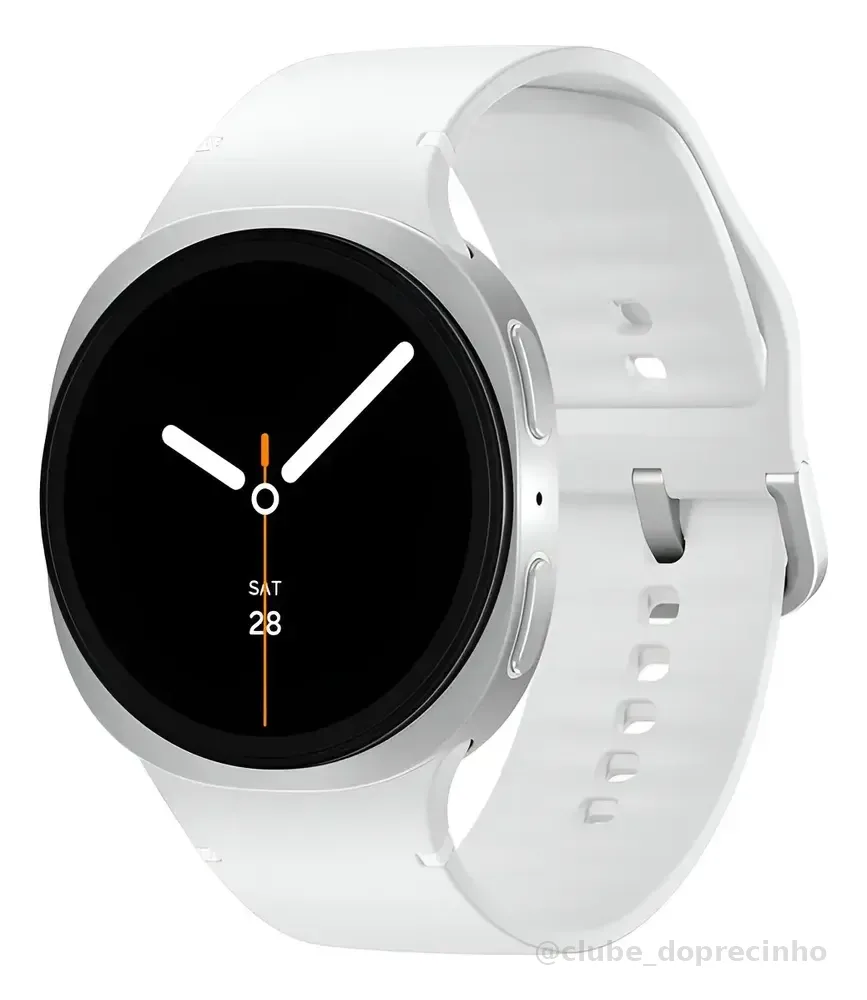 Samsung Galaxy Watch8 Smartwatch 40mm Lte, Galaxy Ai Caixa Prata Pulseira Prata Bisel Prata