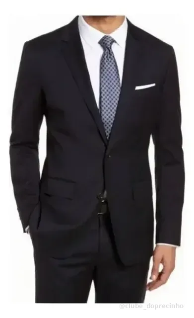 Terno Slim Fit Oxford 2 Botões Italiano [ Paleto+ Calça]