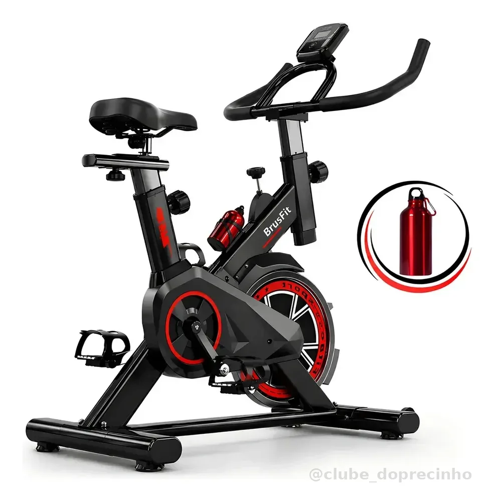 Brus fit Bicicleta Ergométrica Spinning Liftness X11 Cor Preto/vermelho Brusfit