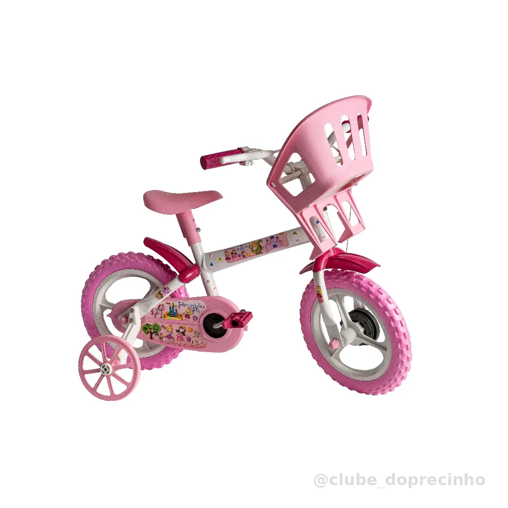 Bicicleta Infantil Princesinhas Aro 12 Styll Baby para menina rosa princesa