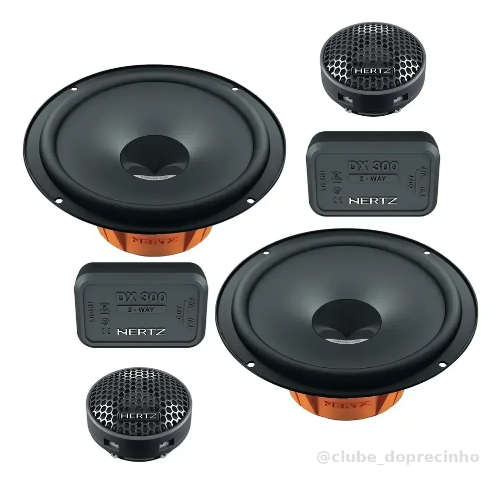 Kit Hertz Alto Falante 2 Duas Vias 6 Pol Dsk165 160w Rms Dsk Cor