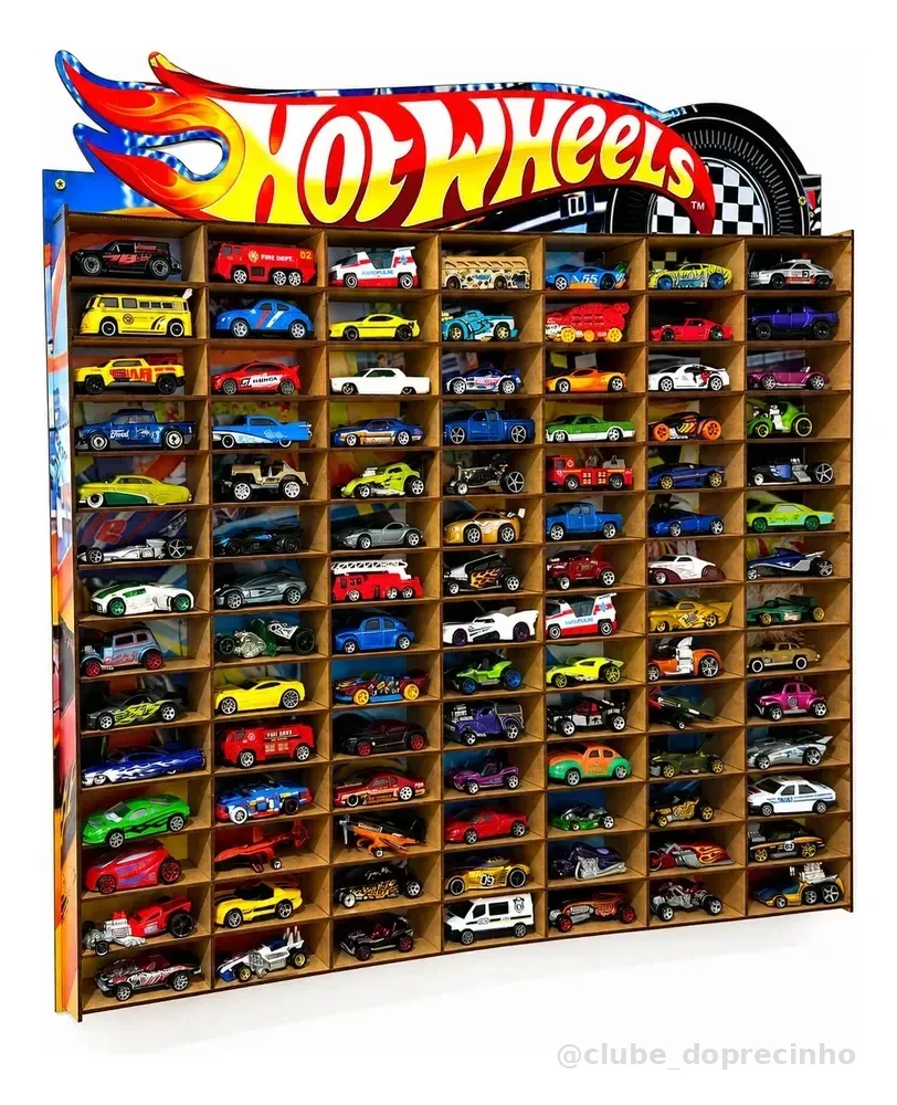Expositor Vitrine Prateleira Nicho 105 Carrinhos Hot Wheels Novo