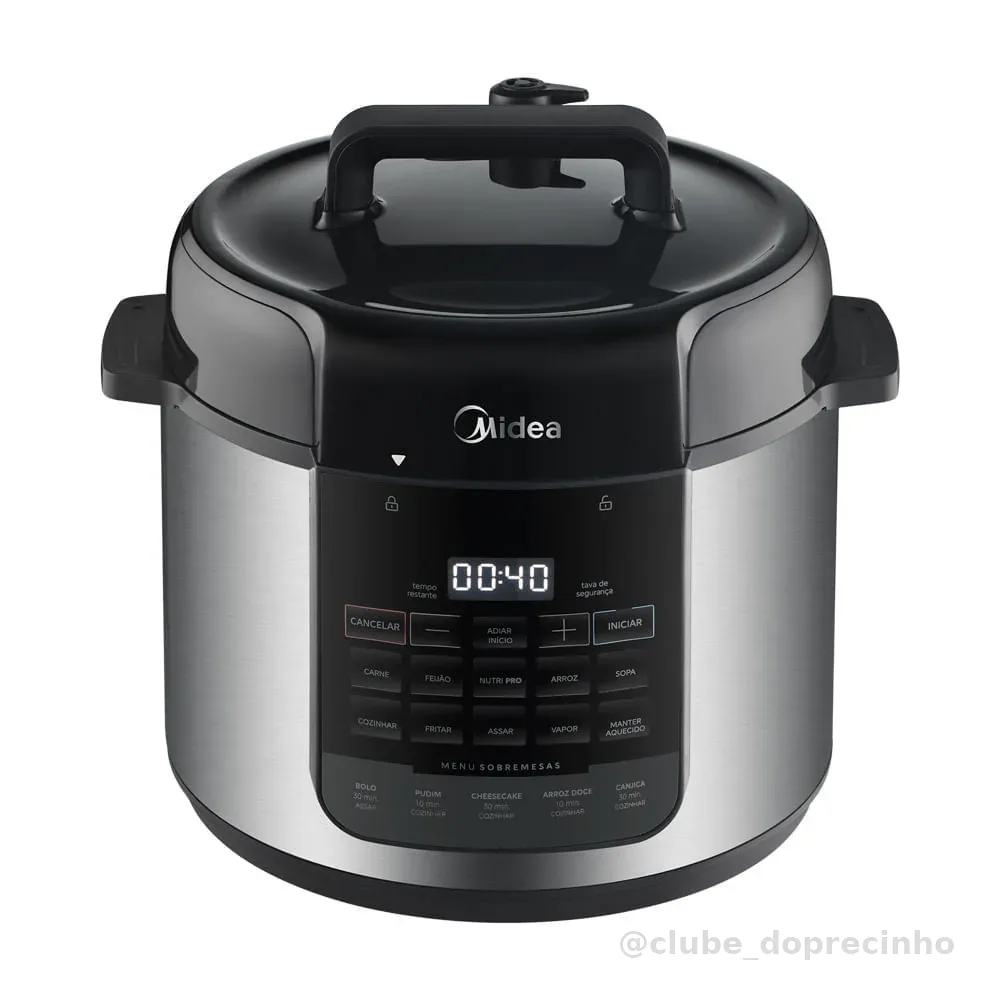 Panela de Pressão Elétrica 5L NutriPro Inox Midea