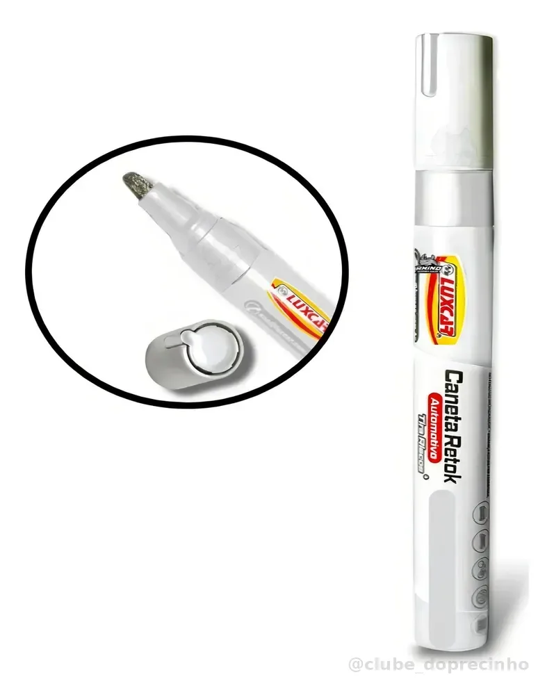 Caneta Retok Tira Riscos Automotivos Cor Branca, Ford Ka, Gol, Fiat