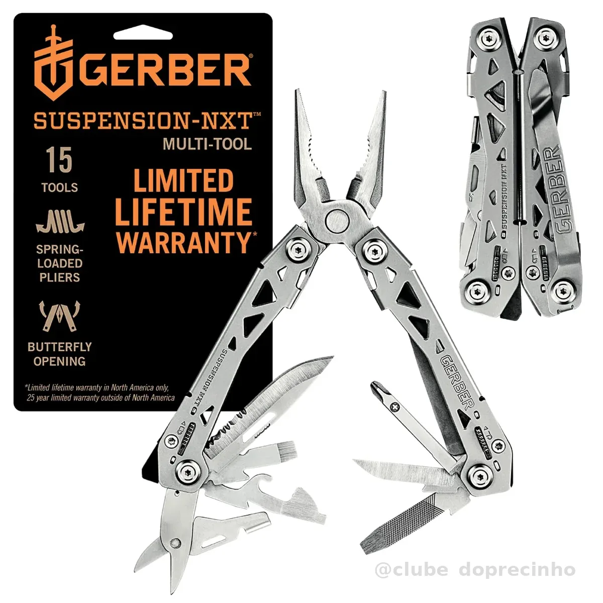 Multiferramenta 15 em 1 Gerber Gear Suspension-NXT, aço inoxidável