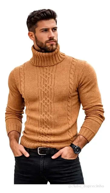 Cacharrel Casaco Blusa Tricot Lã Masculina Mp818