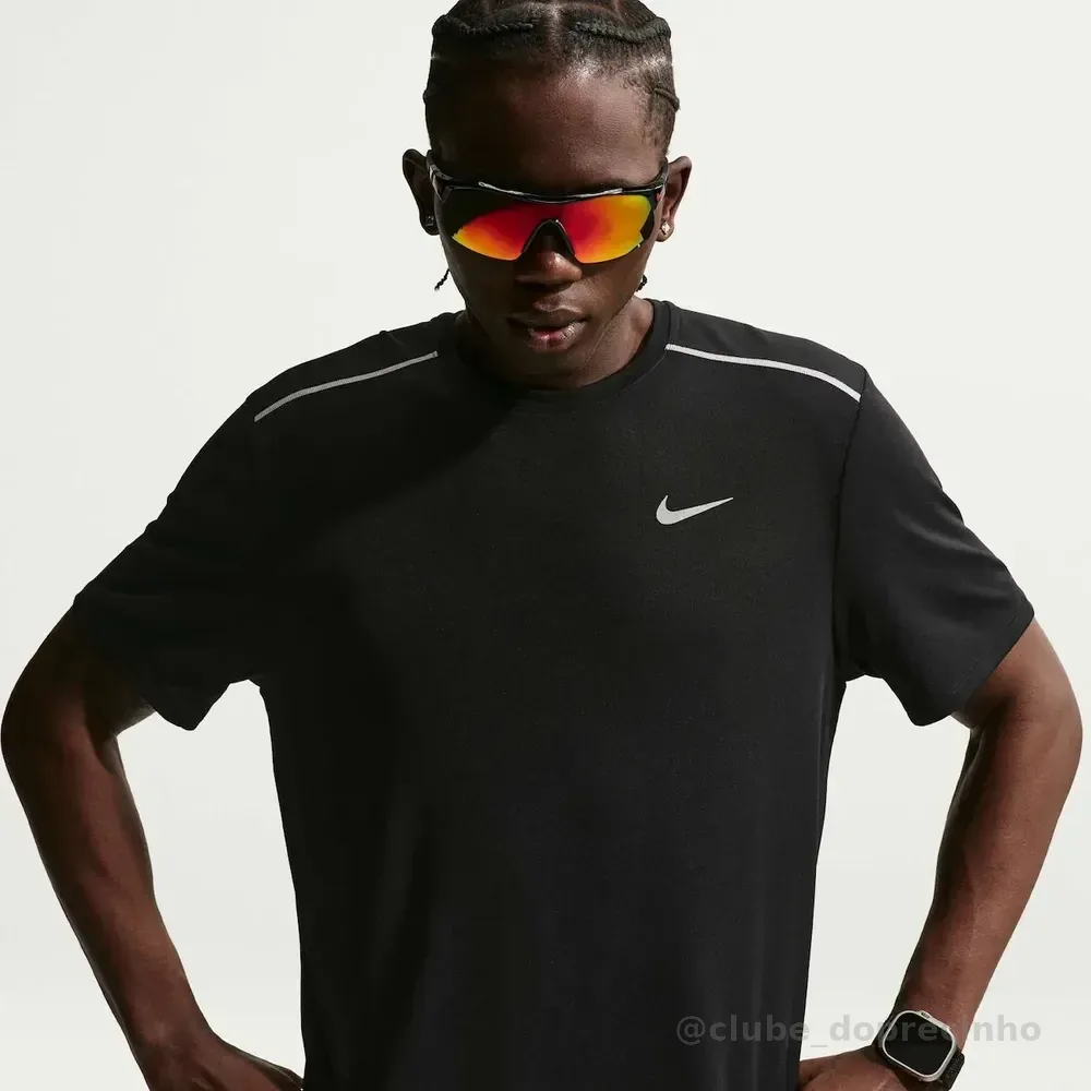 Camiseta Dri-fit Nike Uv Miler Masculina Preto/cinza Gg