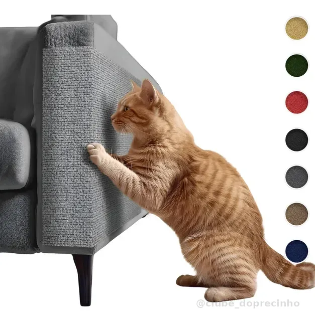 Carpete Premium Adesivo Arranhador Pet P/ Cama Sofá 70x50cm