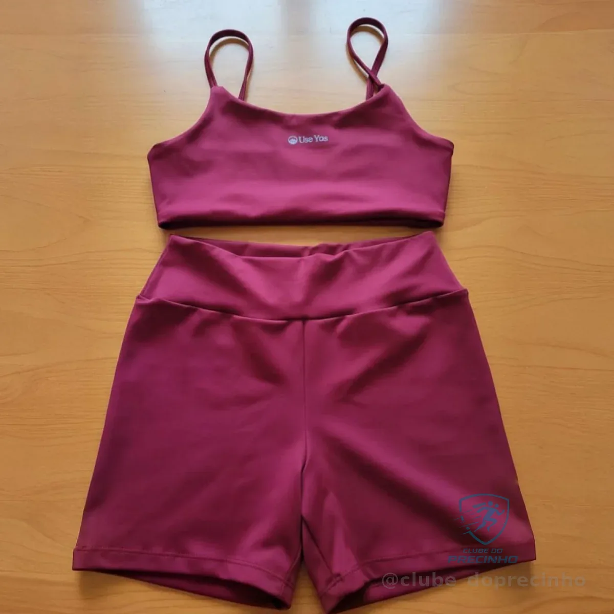 Conjunto Fitness Virginia Top Shorts Meia Coxa Cintura Alta