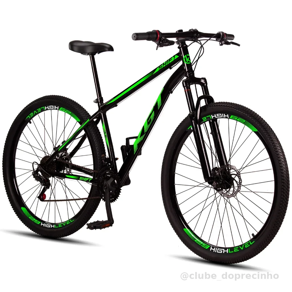 Bicicleta Aro 29 KGT Shift Aço Carbono Freios a Disco 21 Marchas Suspensão Diant