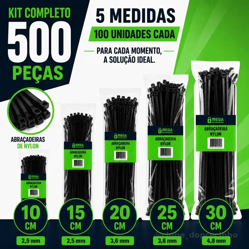 Kit 500 Abraçadeira Nylon Hellerman Plástica Enforca Gato Preto