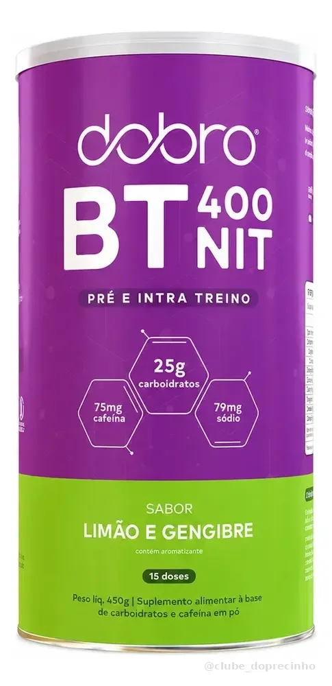 Nitrato Beterraba Dobro Bt 400 Carbo Eletrolitos 450g Limão E Gengibre
