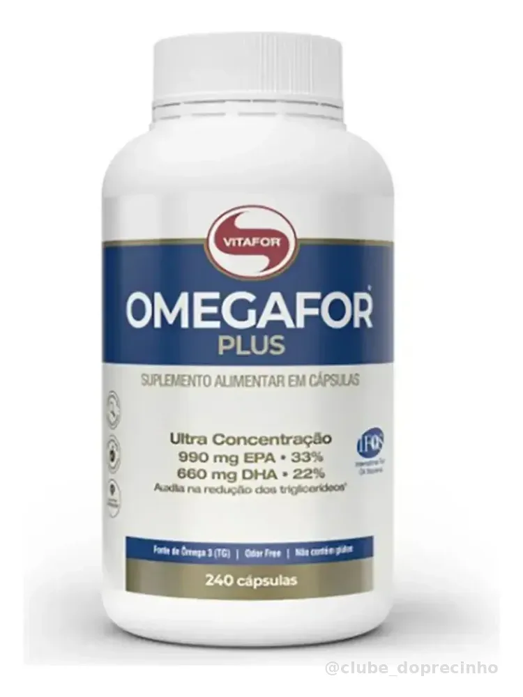 Suplemento Ômega 3 Ômegafor Plus Vitafor 240 Cápsulas Sem Sabor