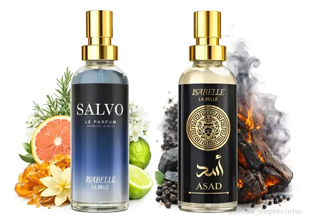 Perfume Arabe Asad + Salvo 15ml Isabelle La Belle Kit 2 Unidades Masculino