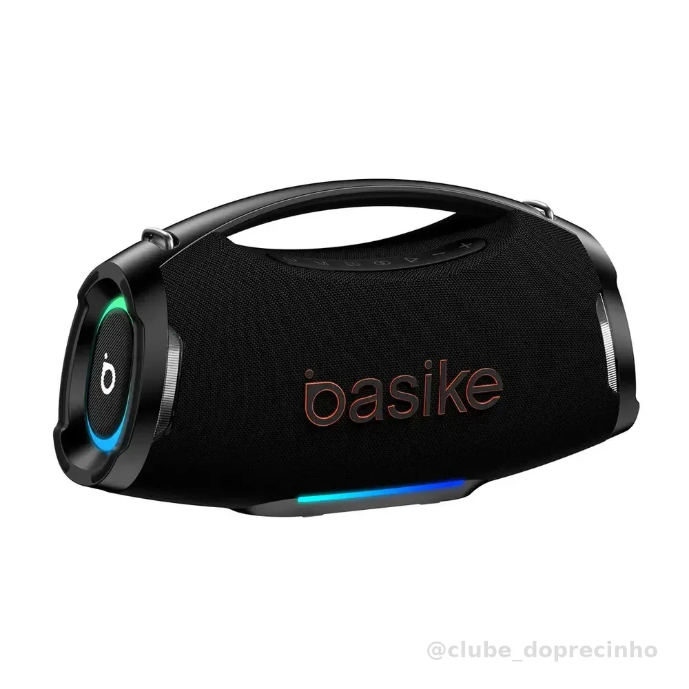 Caixa de Som Portátil Basike Bluetooth 200W Com Graves Reforçados e À Prova D'Água