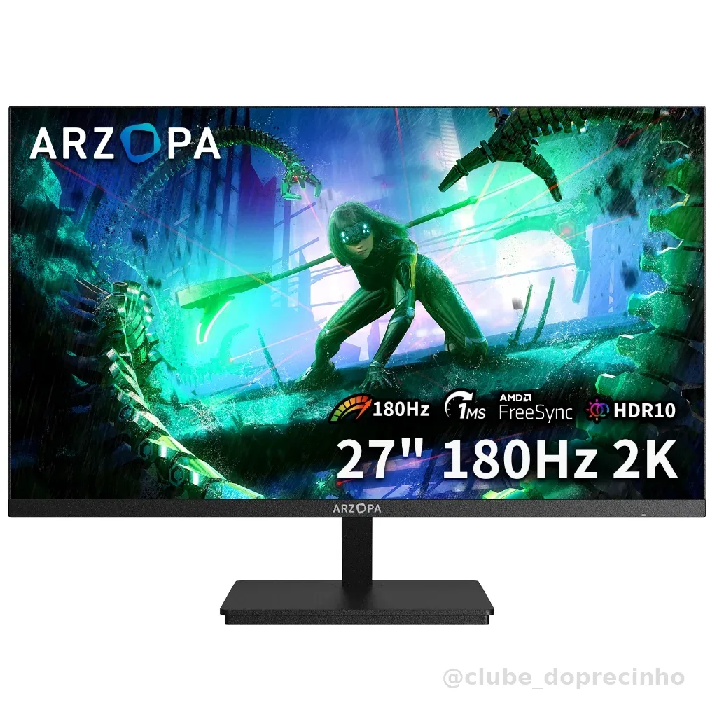 Monitor Gamer ARZOPA M1RC, 27" 2K QHD 180Hz IPS, 1ms, 115% sRGB, USB-C, HDMI, Display Port