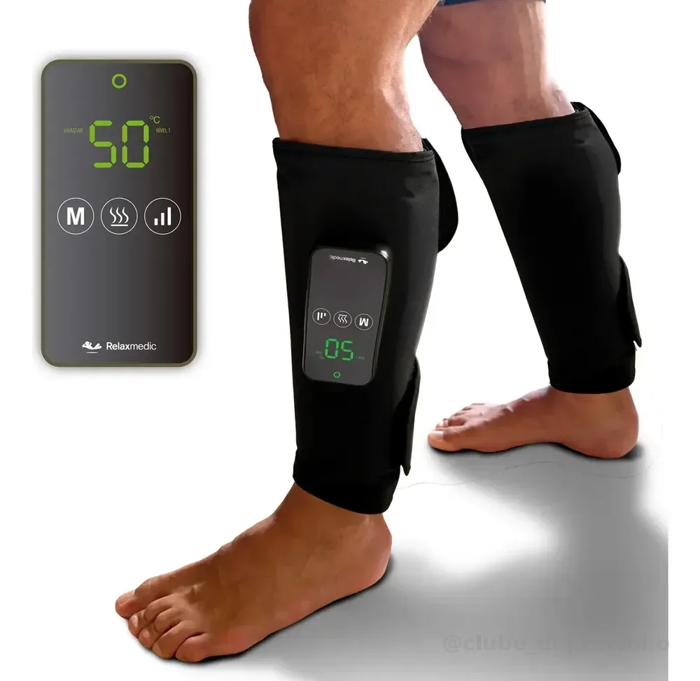 Bota Compressor Panturrilha Aquecimento Relaxmedic Alívio