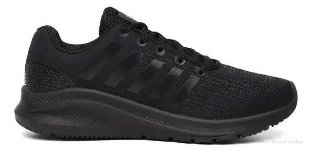 Tênis Masculino Preto Academia Confortável Leve Barato Top