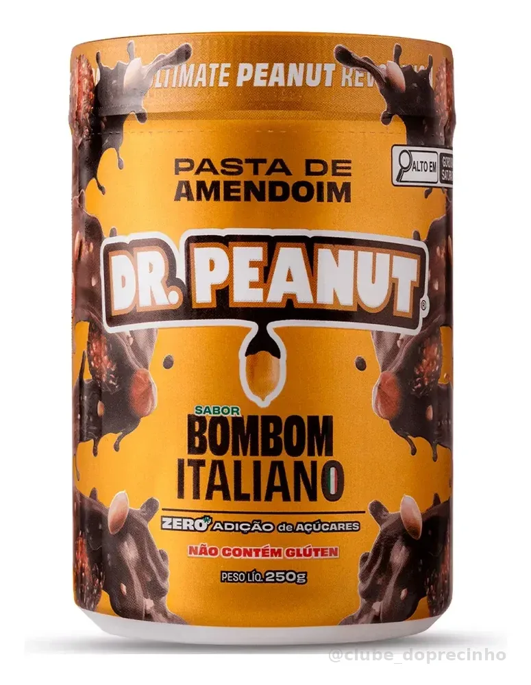 Pasta De Amendoim Bombom Italiano Dr Peanut (250g) Com Whey Bombom Italiano