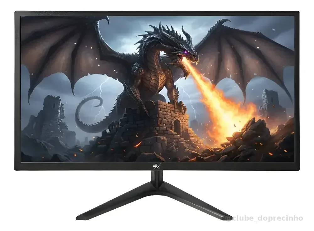 Monitor Gamer Brx Com 23 Polegadas 75hz E Resolução Hd Preto 127/220v