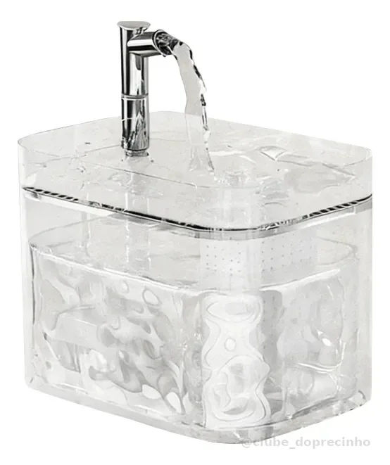 Bebedouro Água Para Gatos E Cães 1,5l-anti-cálculo-portátil 5 Transparente
