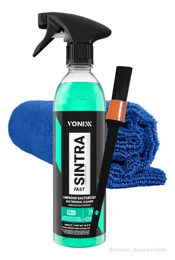 Limpeza Interna Bactericida Sintra Fast Vonixx 500ml Pincel e Microfibra