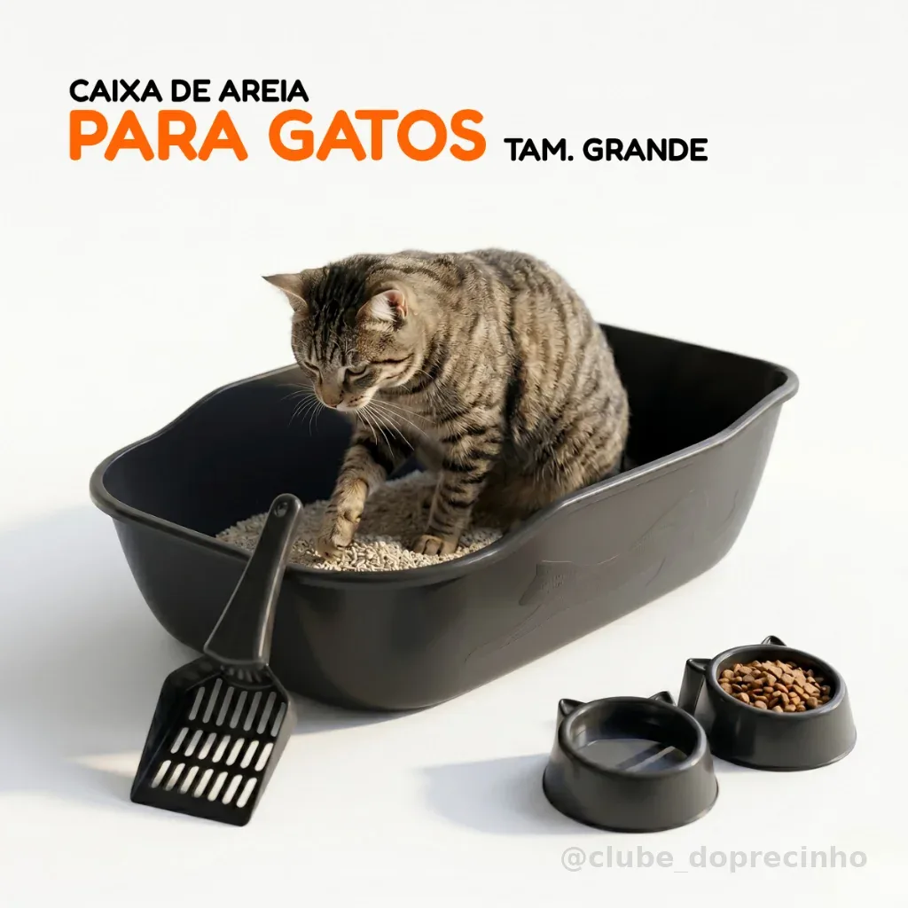 Kit Caixa de Areia para Gatos Pet Grandes Banheiro Sanitario Bandeja Furba Durapets