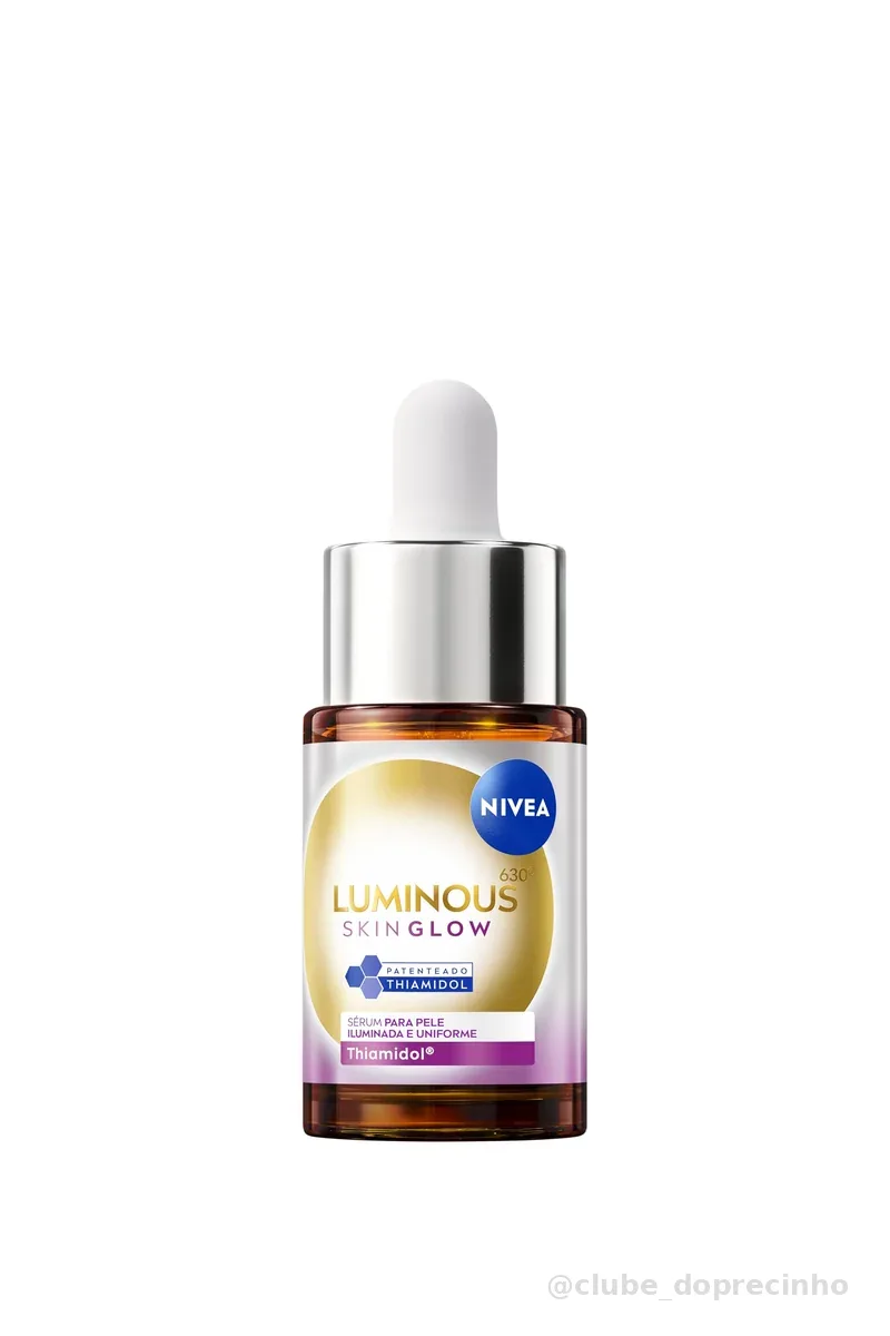 NIVEA LUMINOUS630® Skin Glow Sérum 15ml, Pele Uniforme, Glow Instantâneo, Reduz Manchas e Poros, Hidrata, Cuidado Facial Diário