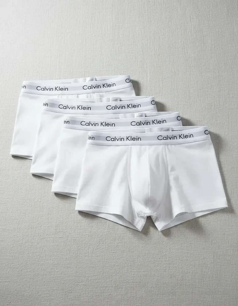 Kit 4 Cuecas Masculinas Boxer Cotton Calvin Klein 0900 - Branco 2 Liso L