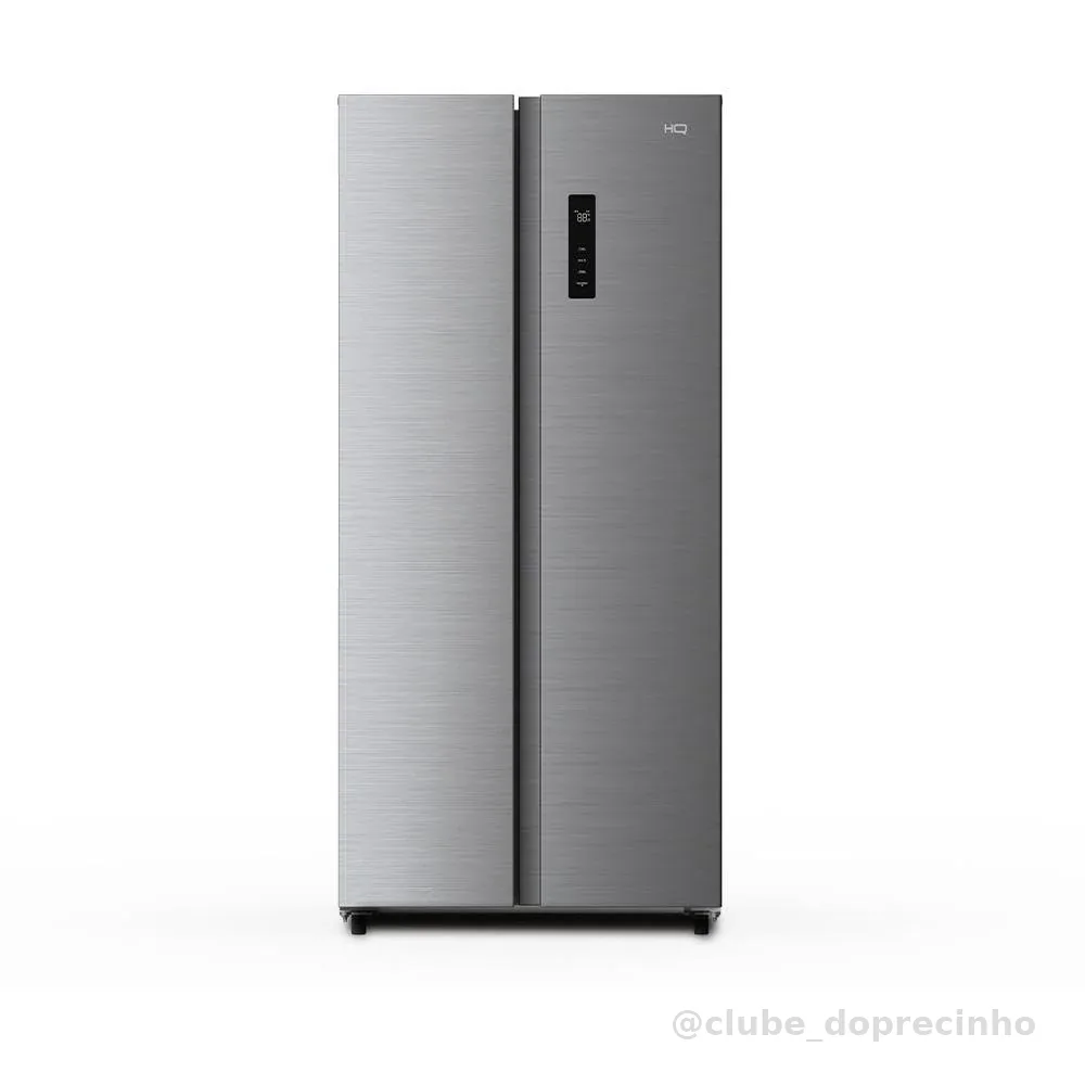 Geladeira Refrigerador HQ Frost Free Side By Side 480 Litros Inox HQ-480SBSFFK (127V)