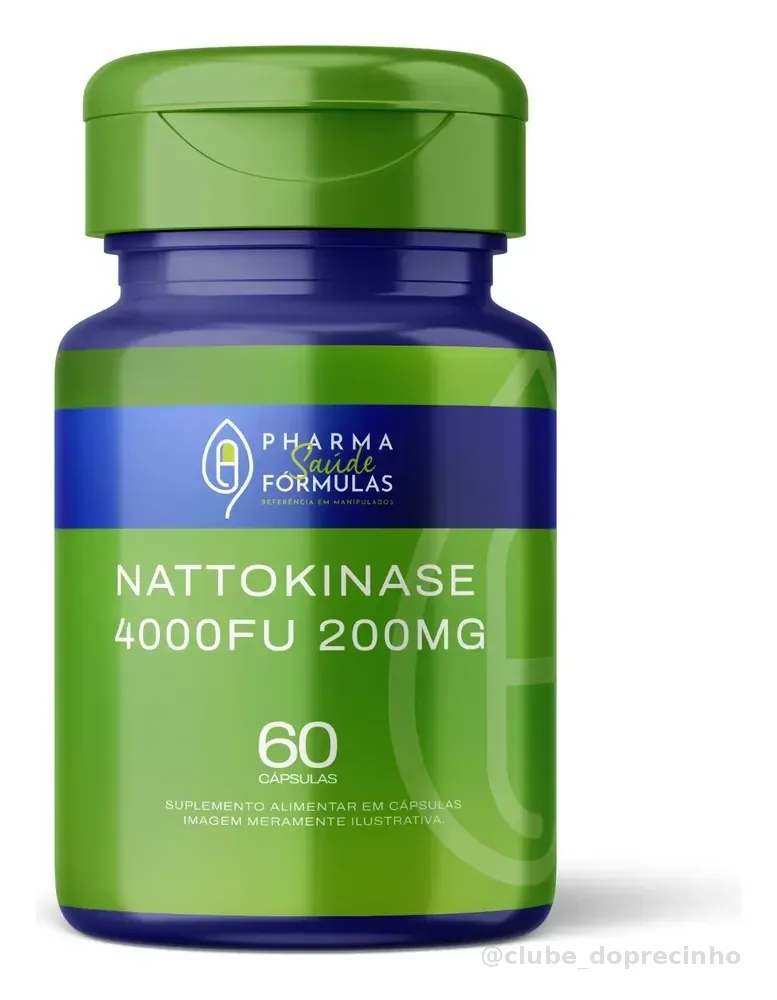 Nattokinase 4000fu 200mg 60 Cápsulas Sem Sabor Sem Sabor